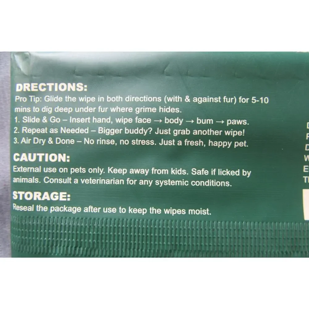 OzBreeze Eco Pet Cleaning Wipes 2 Packs for Dogs Cats Exp 07/2027 Unscented New